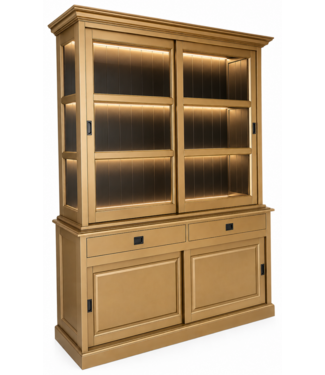 Kasten van de Koning Buffetkast goud - zwart Putten 160 x 220cm led verlichting