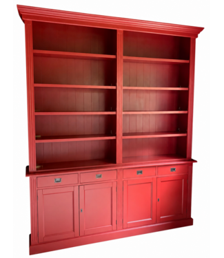 Kasten van de Koning Boekenkast oxyderood Brummen 220 x 260cm