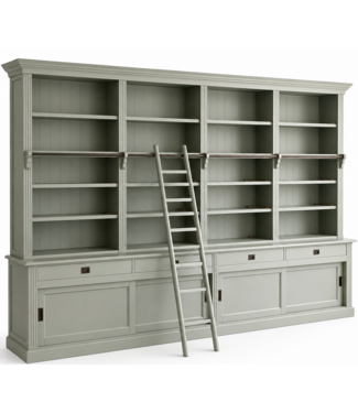 Kasten van de Koning Boekenkast Putten Engels groen 400 x 240cm