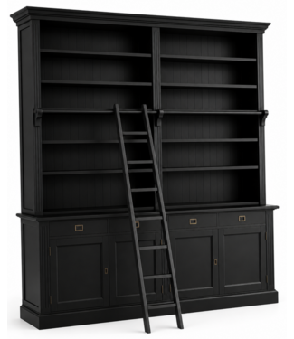 Kasten van de Koning Boekenkast zwart - zwart Kesteren 220 x 260cm