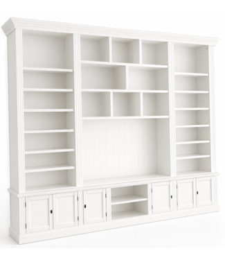 Kasten van de Koning Boekenkast - tv kast wit Mijdrecht 340 x 260cm