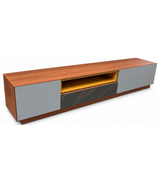TV dressoir modern grijs - noten 220 x 40 x 40cm TV dressoir modern grijs - noten 220 x 40 x 40cm