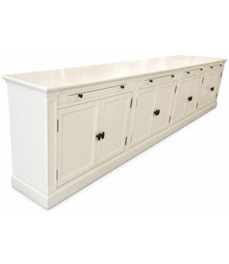 TV dressoir modern grijs - noten 220 x 40 x 40cm Dressoir Toulouse wit 400 x 40 x 80cm
