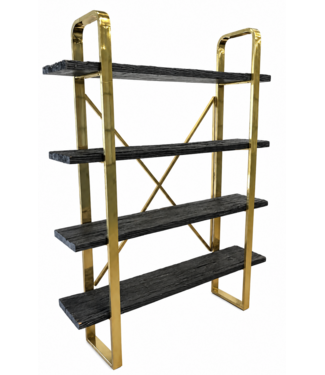 TV dressoir modern grijs - noten 220 x 40 x 40cm Roomdivider messing - zwart 180 x 200cm