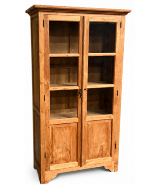 TV dressoir modern grijs - noten 220 x 40 x 40cm Buffetkast teak 110 x 40 x 190