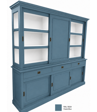 Kasten van de Koning Buffetkast oud blauw Deurne 240cm dichte middendeur