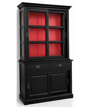 Kasten van de Koning Buffetkast zwart - rood  Putten 120cm soft close