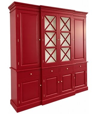 Kasten van de Koning Buffetkast Holten purperrood dichte zijdeuren 230 x 230cm