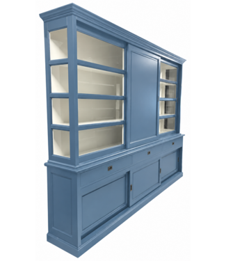 Kasten van de Koning Buffetkast oud blauw Deurne 300 x 240cm dichte middendeur