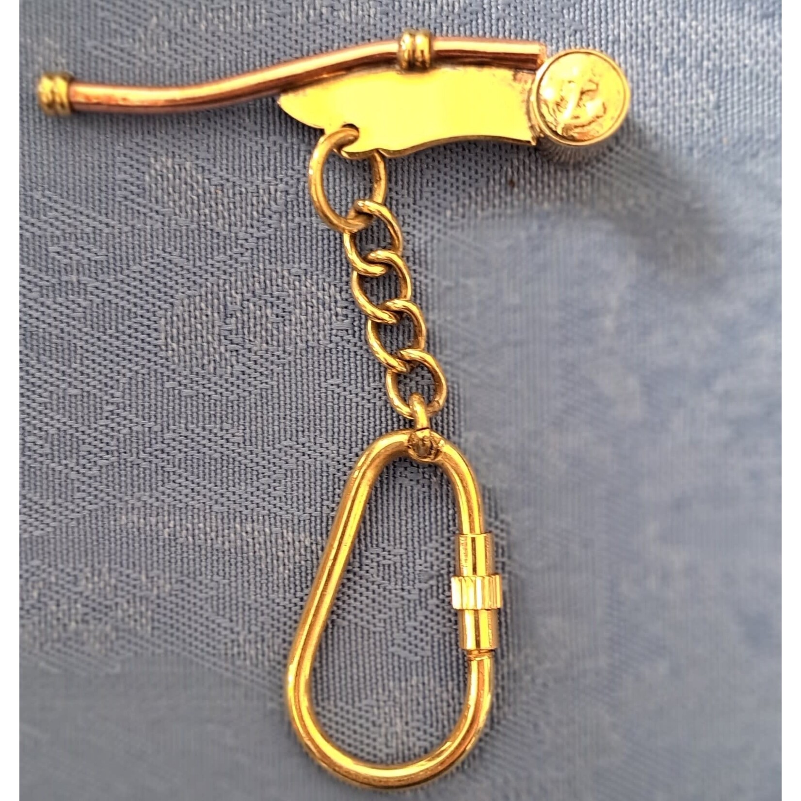 Porte-clés sifflet de bosco en laiton