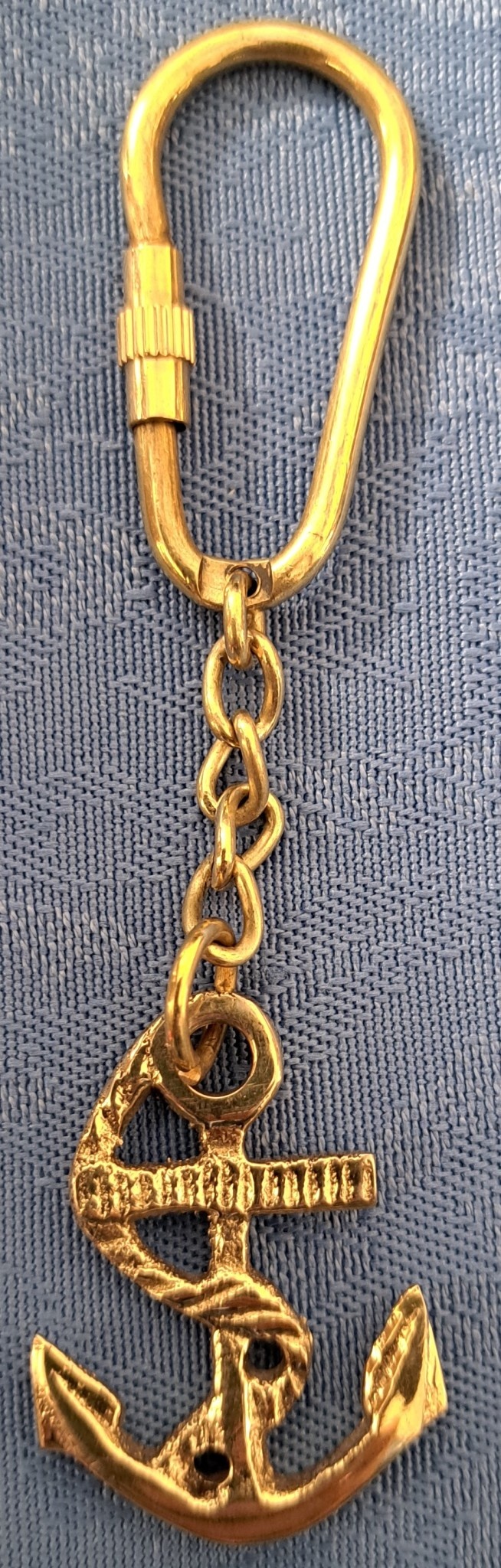 Sleutelhanger anker  messing