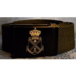 Ceinture noire avec écusson Marine