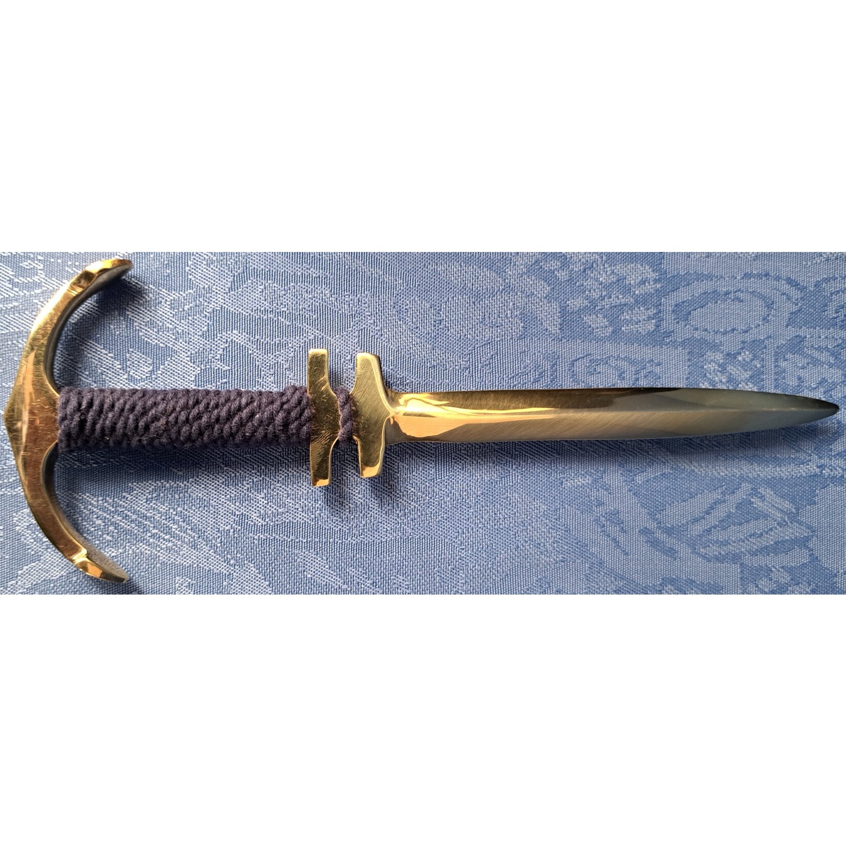 Ouvre-lettres ancre avec corde bleue de 21 cm