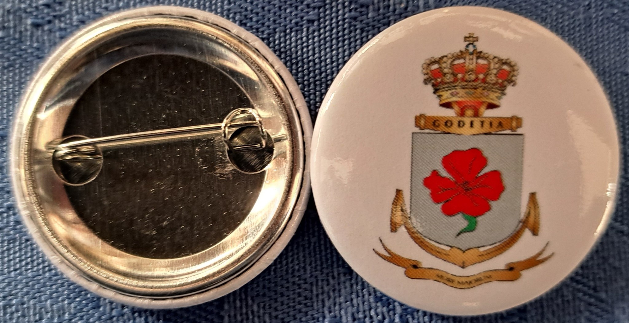 Buttons speld Godetia