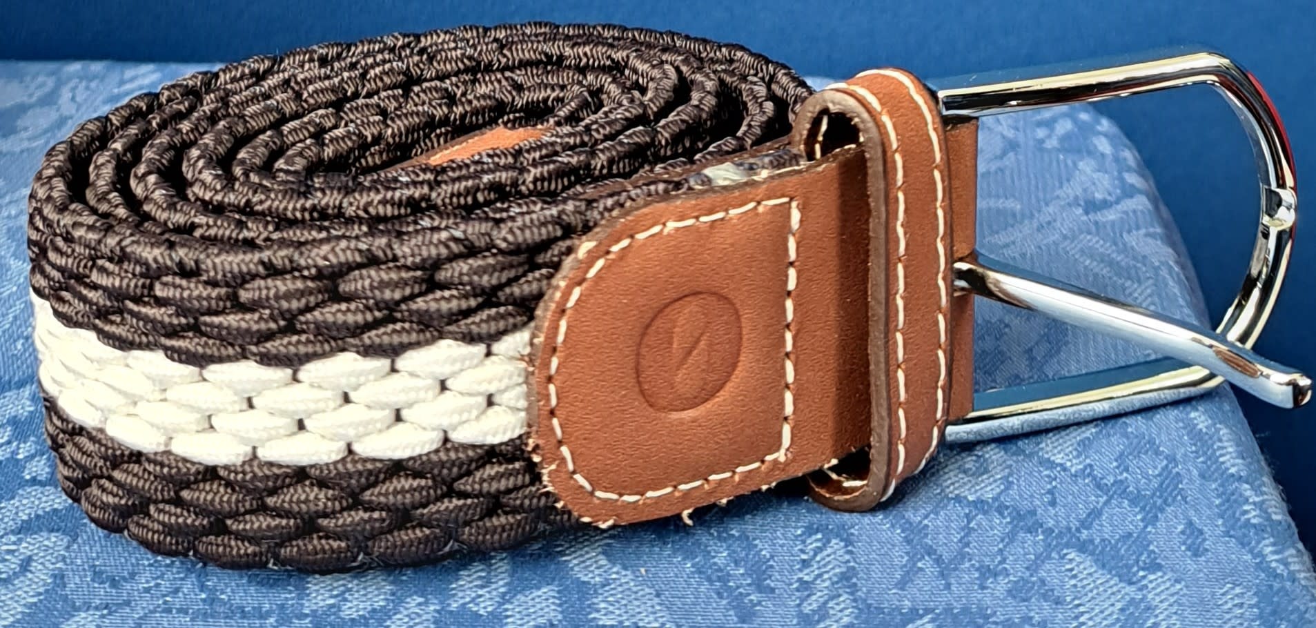 Elastische riem Navy/off white