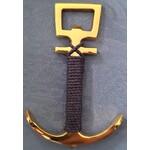 Flessenopener anker blauw touw 11 cm