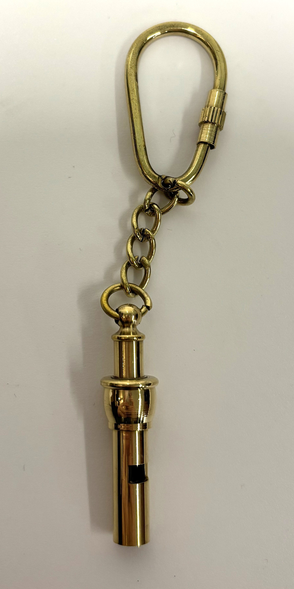 Sleutelhanger fluit messing