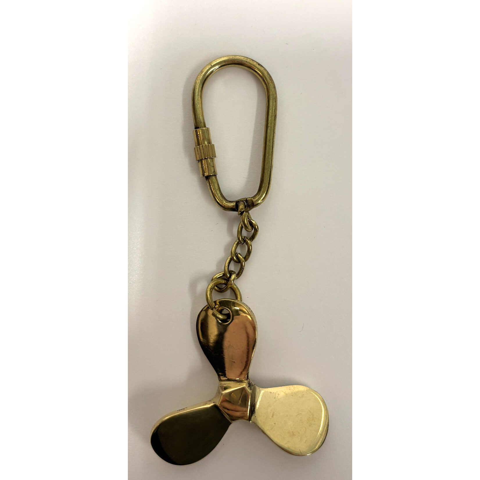 Sleutelhanger scheepsschroef messing