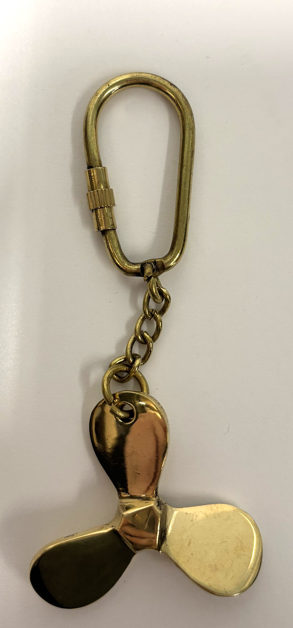 Sleutelhanger scheepsschroef messing