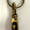 Sleutelhanger messing blok enkel