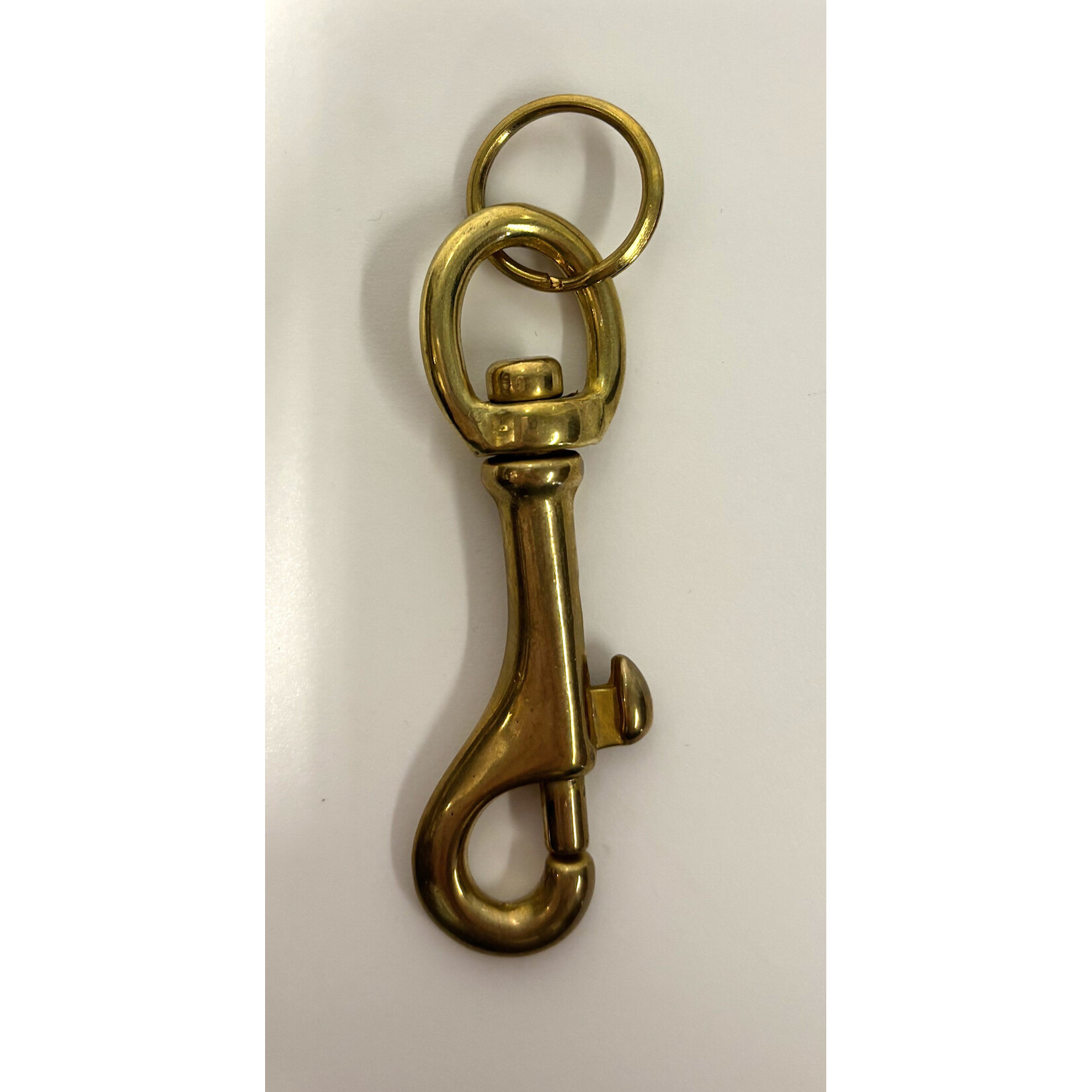 Sleutelhanger karabijnhaak messing