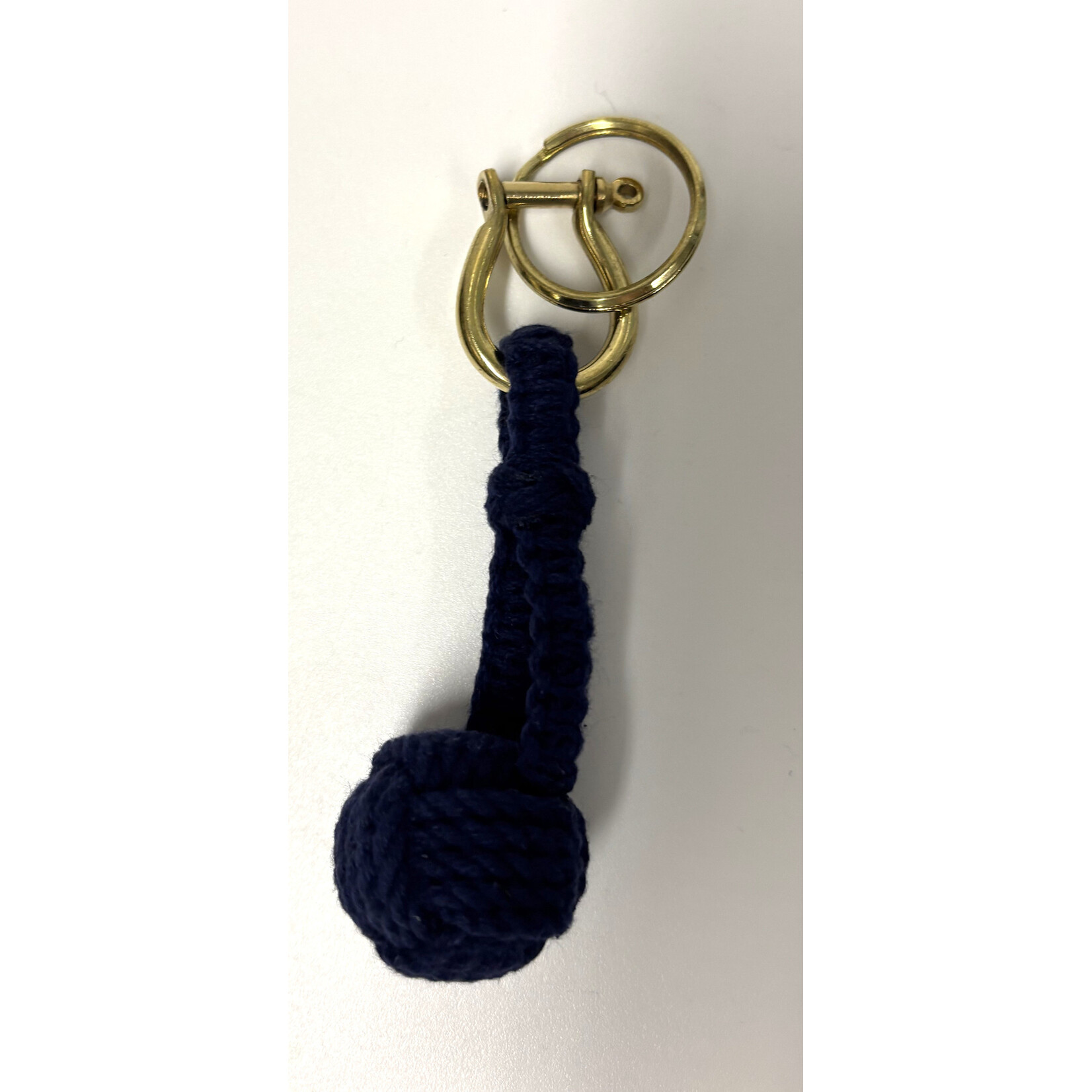Sleutelhanger touw apenvuist blauw