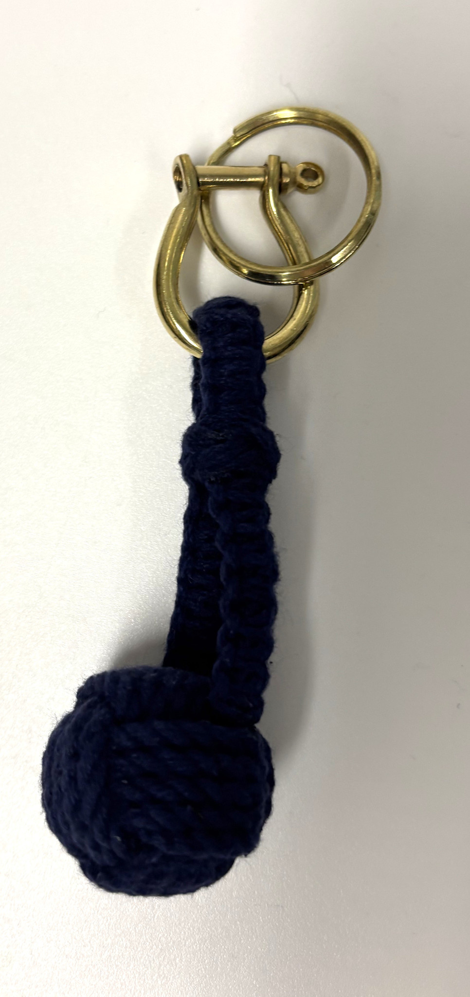 Sleutelhanger touw apenvuist blauw