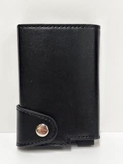 RFID kaarthouder met leerlook hoes met logo Hulpbetoon