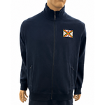 Kariban Sweater met rits en geborduurde marinevlag