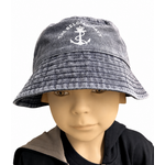 Beechfield Bobhoedje / Zonnehoedje Vintage Denim Maat S/M (3 - 6 jaar)
