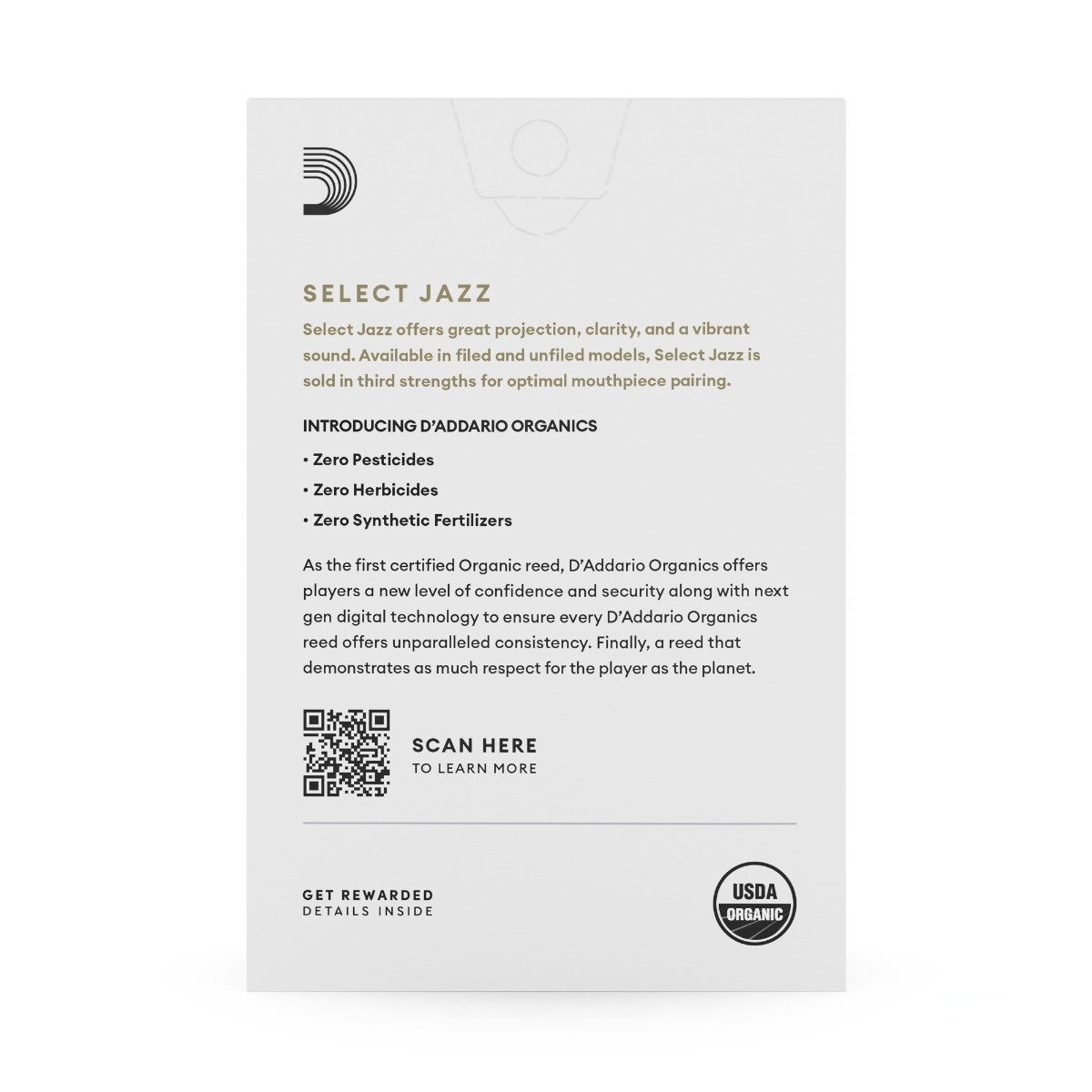 D'Addario Select Jazz Filed rieten altsaxofoon