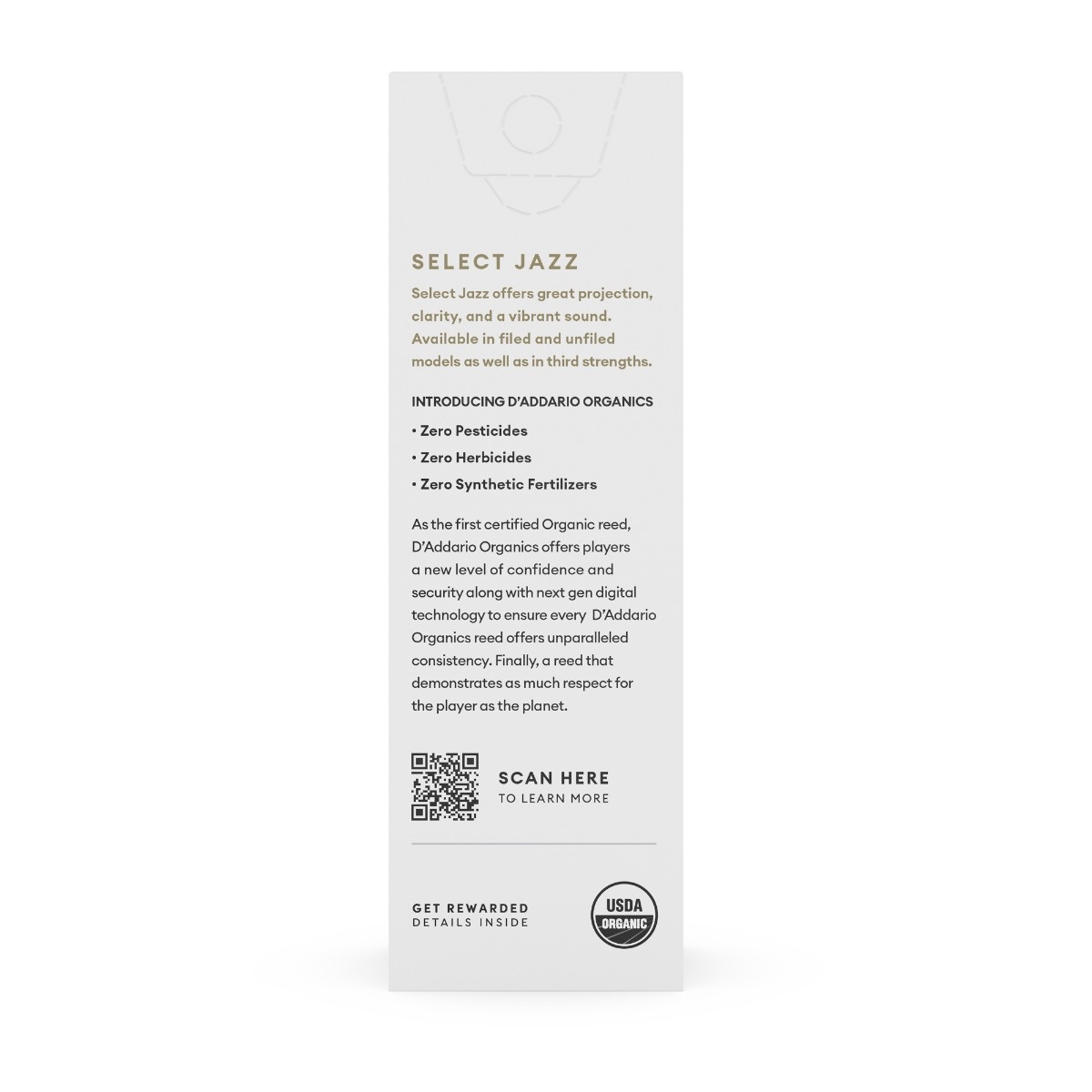 D'Addario Select Jazz Filed rieten baritonsaxofoon
