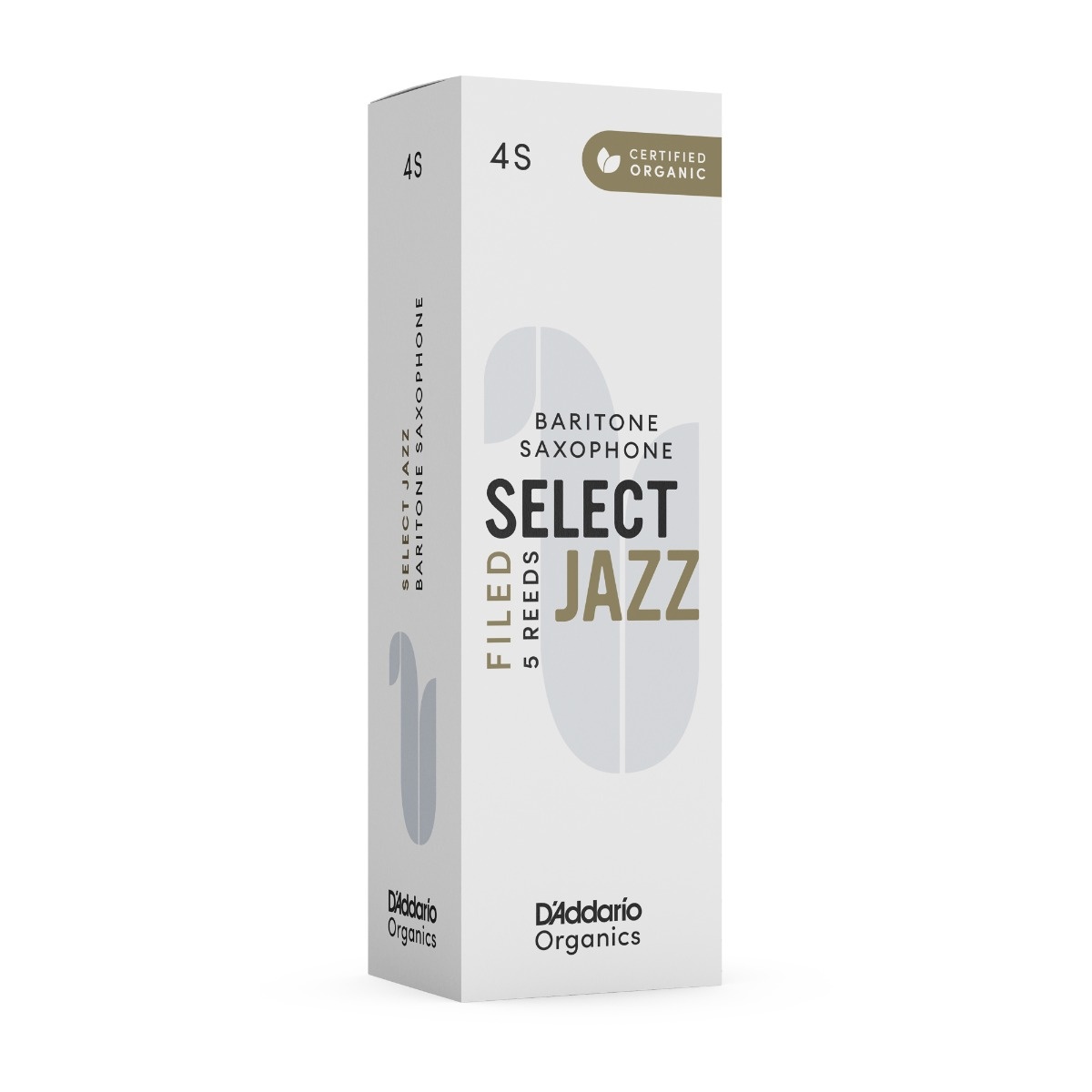 D'Addario Select Jazz Filed los riet baritonsaxofoon