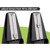 Boston Analoge Metronoom Met Bel Zwart