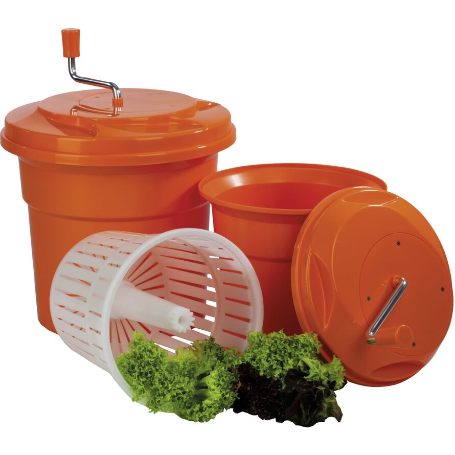 Salatschleuder manuell orange 12l