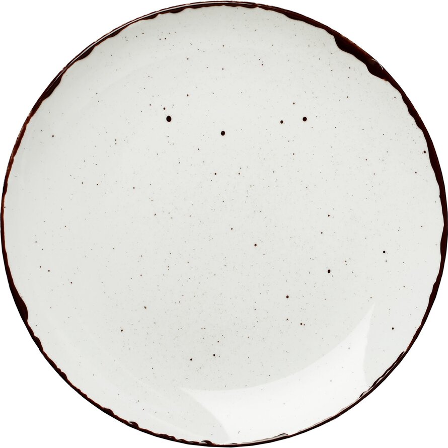Porzellanserie "Granja" weiß Teller flach Coup-Form, 25,7 cm