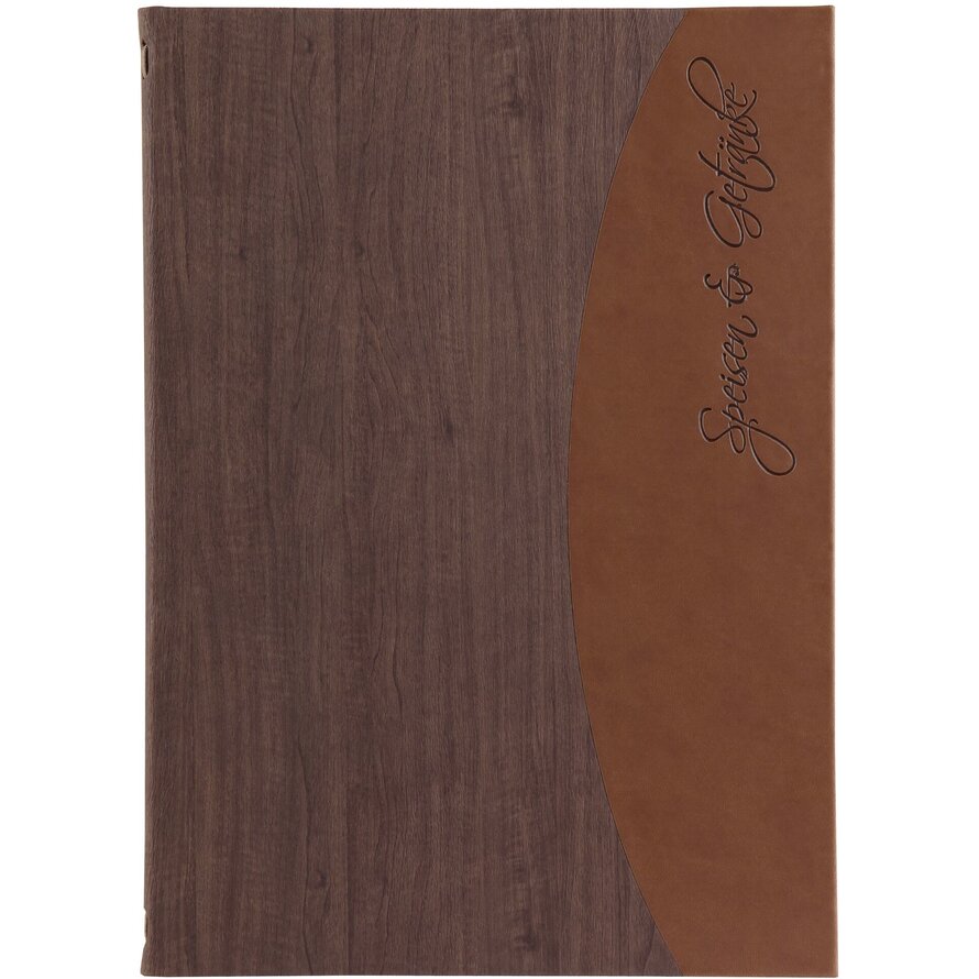 Speisekarte "Felia" A4 dunkelbraun + braun