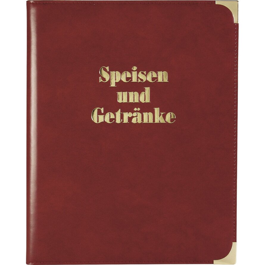 Speisekarte A4 mit Buchschrauben A4, rot