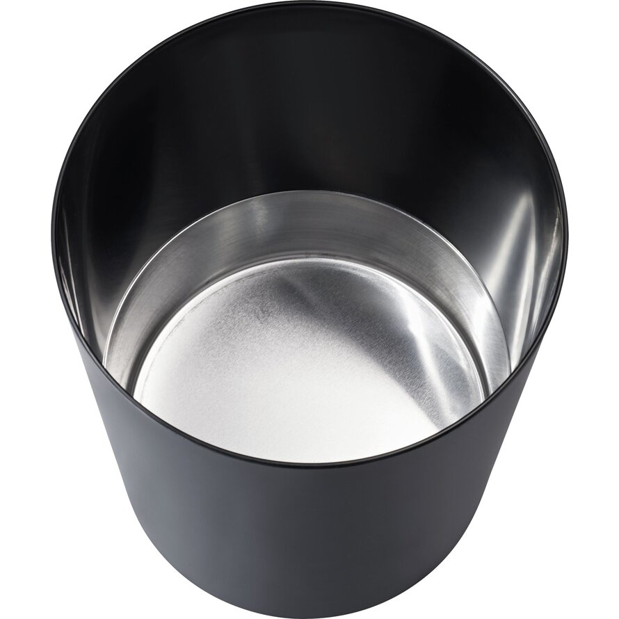 Sicherheitspapierkorb mit Aluminium-Einsatz schwarz