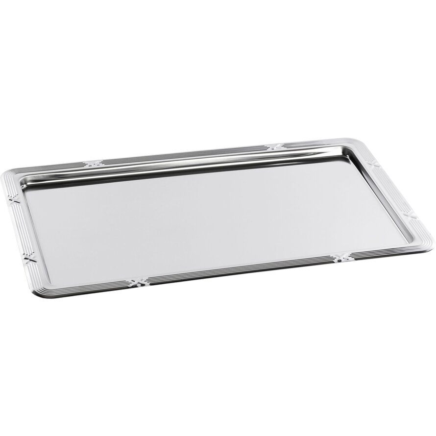 Serviertablett Edelstahl mit Dekorrand 1/1 GN