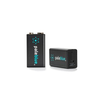 Pale Blue Li-Ion Rechargeable 9V Battery