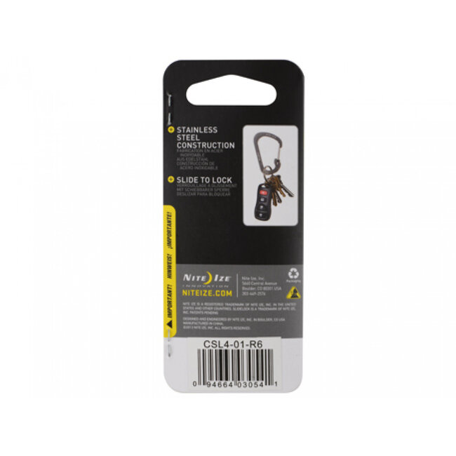 Nite Ize Carabiner Slidelock #4 Black