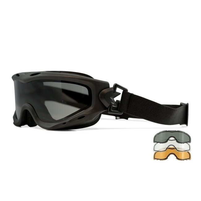 Wiley X WX Spear Dual Lens Black Grey/Clear/Light Rust