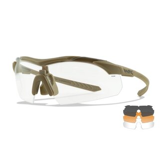 Wiley X WX Vapor COMM 2.5 Tan Grey/Clear/Light Rust