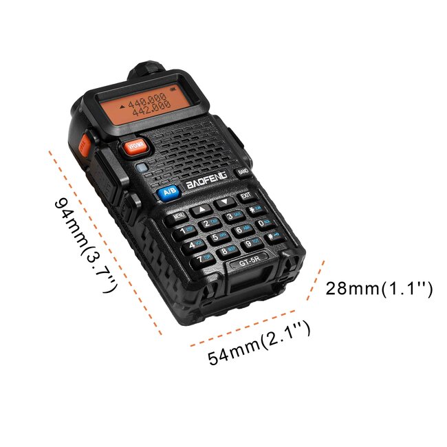 Baofeng GT-5R 4W/1W Dual Band Radio