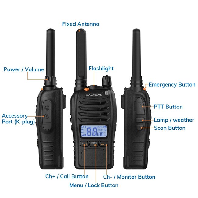 Baofeng BF-88ST Pro PMR Radio 2W/0.5W