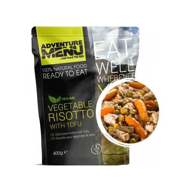 Adventure Menu Vegetable risotto with Tofu (VEGAN)