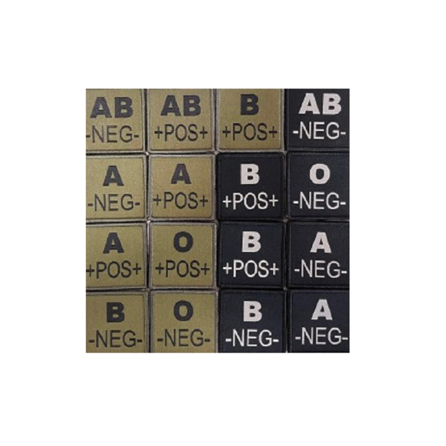 A10 Equipment Embroidered Blood Patch O+