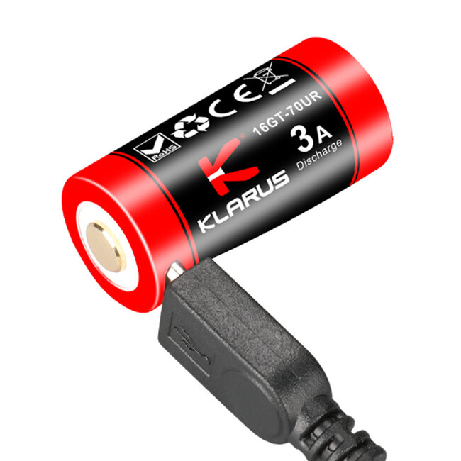 Klarus 16340 3.7V 700 mAh Micro-USB