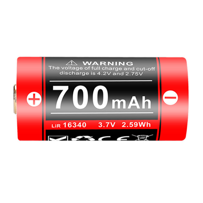 Klarus 16340 3.7V 700 mAh Micro-USB